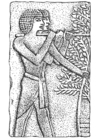 Kleurplaten bas relief egypte