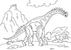 Kleurplaten dinosaurus - diplodocus
