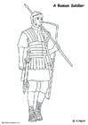 Kleurplaten Romeinse soldaat