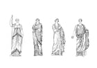 Kleurplaten Romeinse vrouwen
