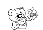 teddybeer met bloemen