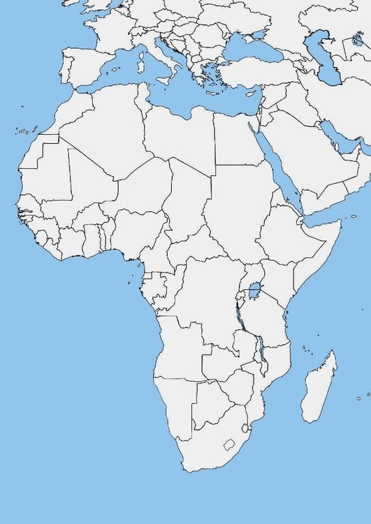 Geweldige eik agentschap Met andere woorden Afbeelding blanco kaart Afrika. Gratis afbeeldingen om te printen - afb  7462.