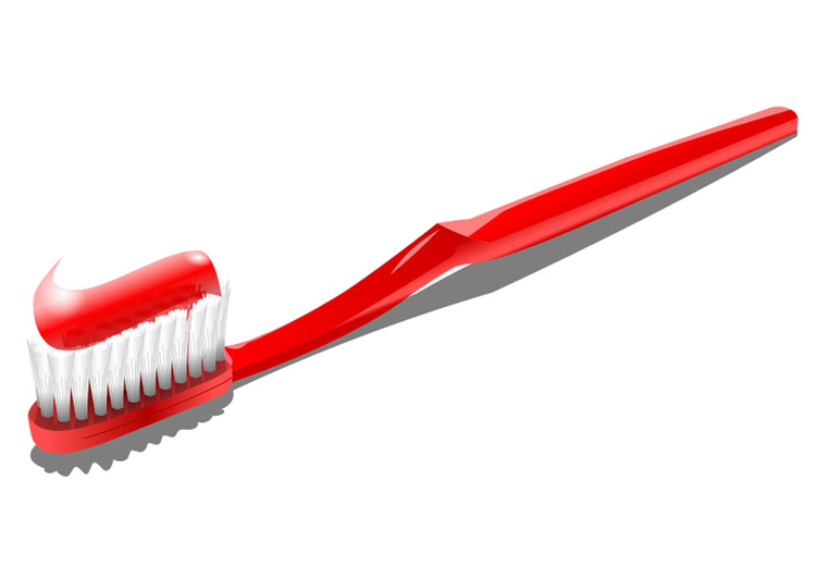 verfrommeld Ramkoers been Afbeelding tandenborstel met tandpasta. Gratis afbeeldingen om te printen -  afb 22323.