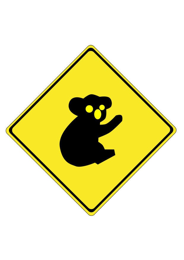 Afbeelding verkeersbord - koala