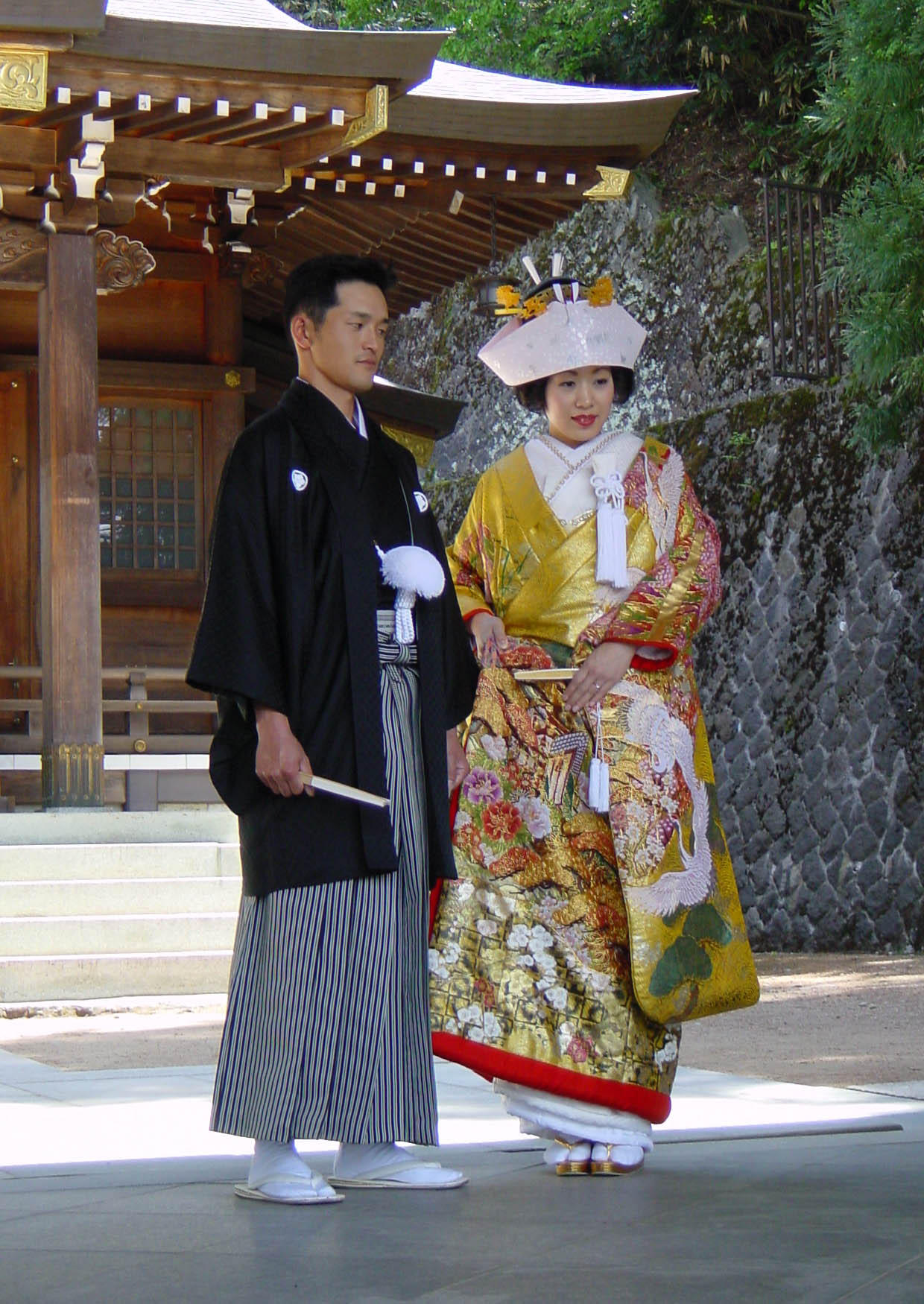 Foto huwelijk in japan (shinto ceremonie)