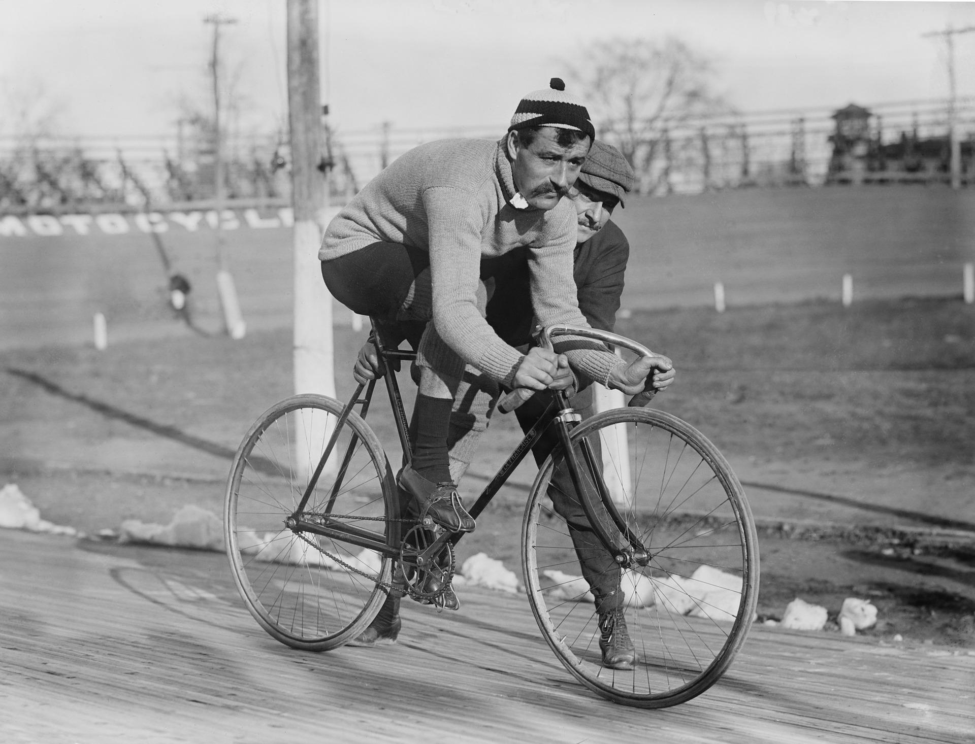 Foto oude koersfiets