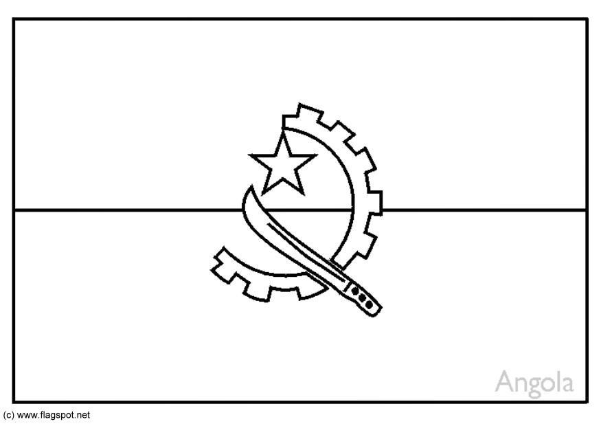 Kleurplaat angola