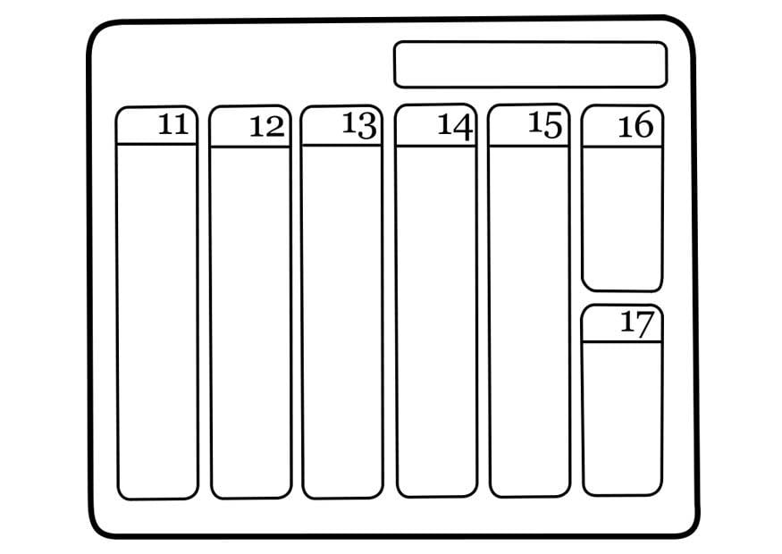 Kleurplaat kalender