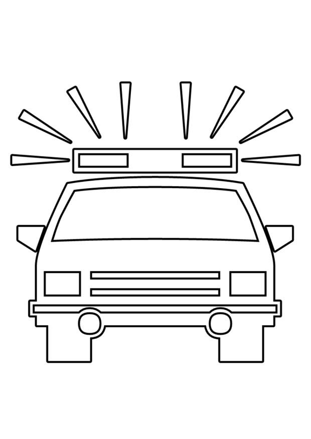 Kleurplaat politieauto