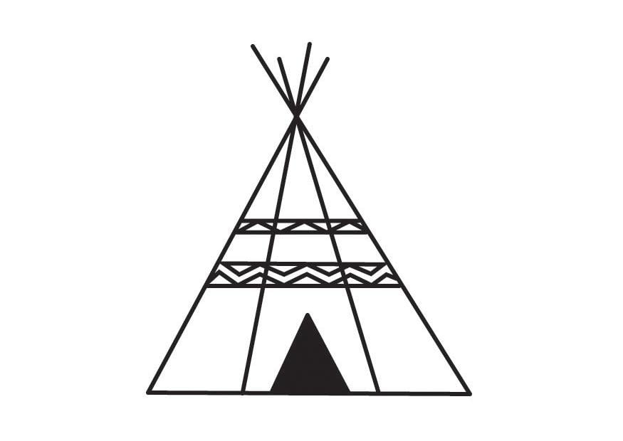 Kleurplaat tipi