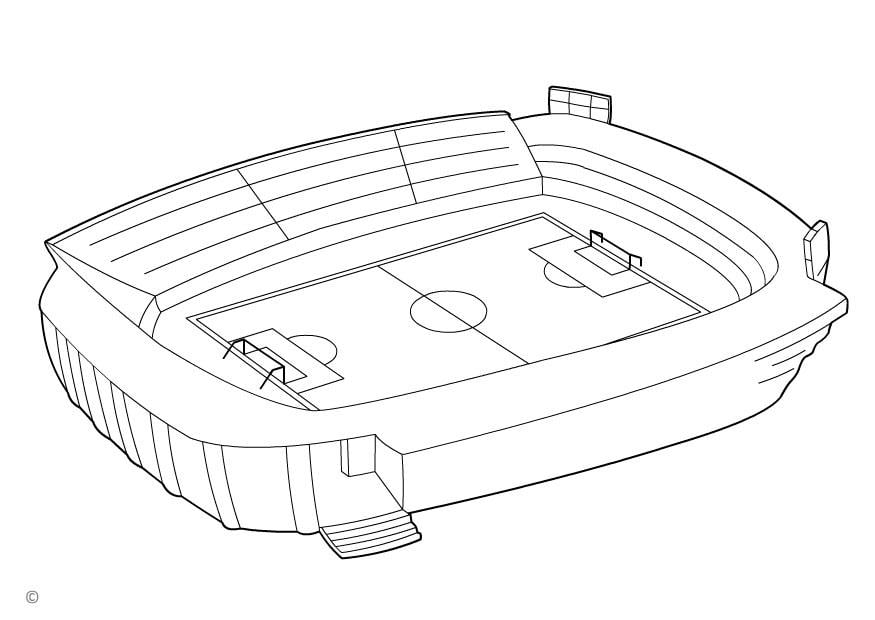 Kleurplaat voetbalstadion