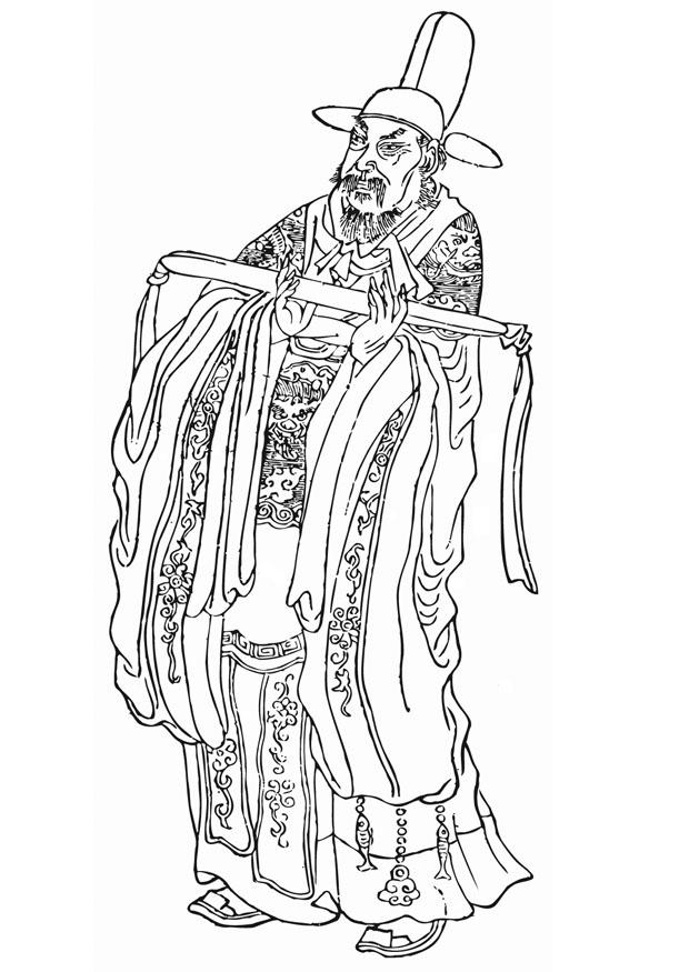 Kleurplaat zhang xun